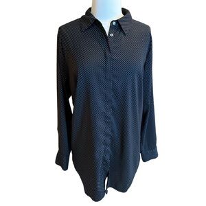 Faith & Zoe Silky Feel Hidden Button Down Easy Wear Oversized fit 1X‌‌‌